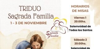 Triduo en honor de la Sagrada Familia en Villa Cubas