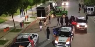 Un policía sufrió quemaduras durante el desalojo de los food trucks en Santa María