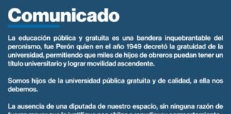 Veto Universitario: El peronismo local repudió la ausencia de su diputada Fernanda Ávila, Feliz 17 de Octubre