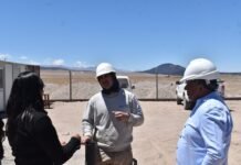 Mario Cusipuma recorrio obras en Antofagasta de la Serra Mario Cusipuma