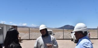 Mario Cusipuma recorrio obras en Antofagasta de la Serra Mario Cusipuma