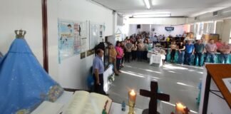Emotivo recibimiento a la Virgen en Catastro y en el Urbano Girardi