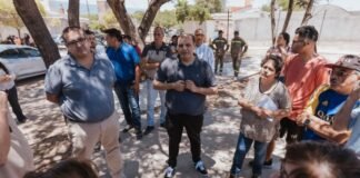 Gustavo supervisó la obra de puesta de valor de la Plazoleta Wos