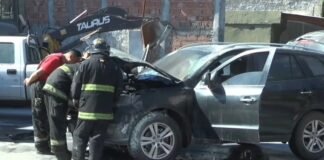 Se incendió un automóvil en Avenida Presidente Castillo