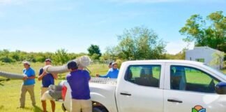 Barot hizó entrega de material en Monte Redondo para la Escuela Rural N°22 y Escuela Primaria N°497