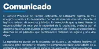 El PJ local expresó un enérgico repudio a los actos de violencia en Congreso