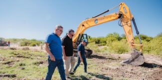 Gobernador supervisó reparación del caño de impulsión en el Río del Valle