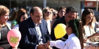 Saadi participó del inicio de las clases en las escuelas municipales