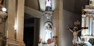 Ausencia total del arco político solo Saadi asistió a la misa por el eterno descanso del Papa Francisco