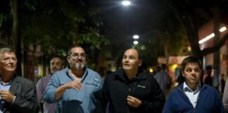 El intendente supervisó obras de iluminación en la Peatonal Rivadavia