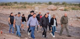 Gustavo supervisó obras de integración socio urbana en Loteo Parque Sur