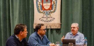 Jalil recibió a los intendentes de Londres y Belén para coordinar agenda de obras y actividades