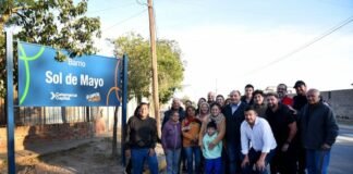 Sol de Mayo y 40 viviendas Norte ya cuentan con todos los servicios: asfalto, agua, cloacas e iluminación LED