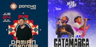 PONCHO 2025: DESAKTA2 EN EL FESTIVAL MAYOR Y DAMIÁN CÓRDOBA EN EL PATIO