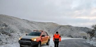 Presencia de nieve: Transitar con precaución por las rutas provinciales y Nacionales