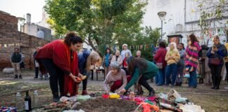 Corpachada en la Casa de la Cultura para agradecer a la Madre Tierra