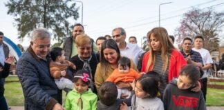 Valle Viejo inauguró la Plaza de la Cooperación en el Loteo Rebellato