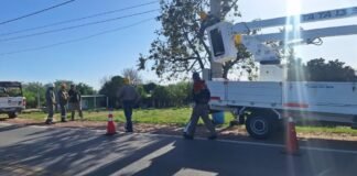 CUADRILLAS DE EC SAPEM Y DEL MUNICIPIO TRABAJAN TRAS EL ZONDA EN LOS ALTOS