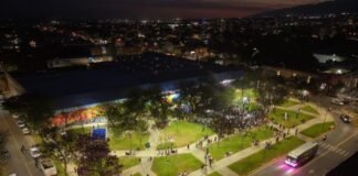 Gustavo puso en valor la plaza Crisanto Gómez, la última del casco Céntrico