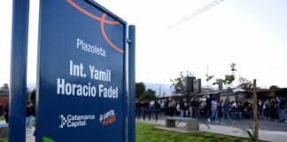 Gustavo puso en valor la plazoleta Yamil Horacio Fadel en el sur de la Capital