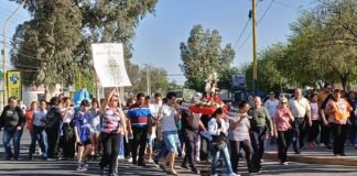 Celebran al Señor del Milagro y los 210 años del templo puesto bajo su patronazgo en Choya