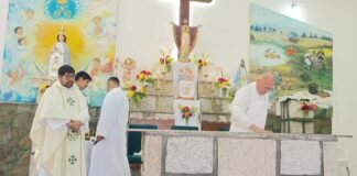 Consagran el altar y dedican el templo San Isidro Labrador en Retiro, Pomán