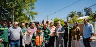 El Gobernador recorrió la obra de asfaltado en Valle Viejo