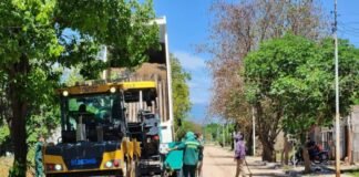 El intendente Raúl Barot recorrió las obras de asfalto que transforman Los Altos