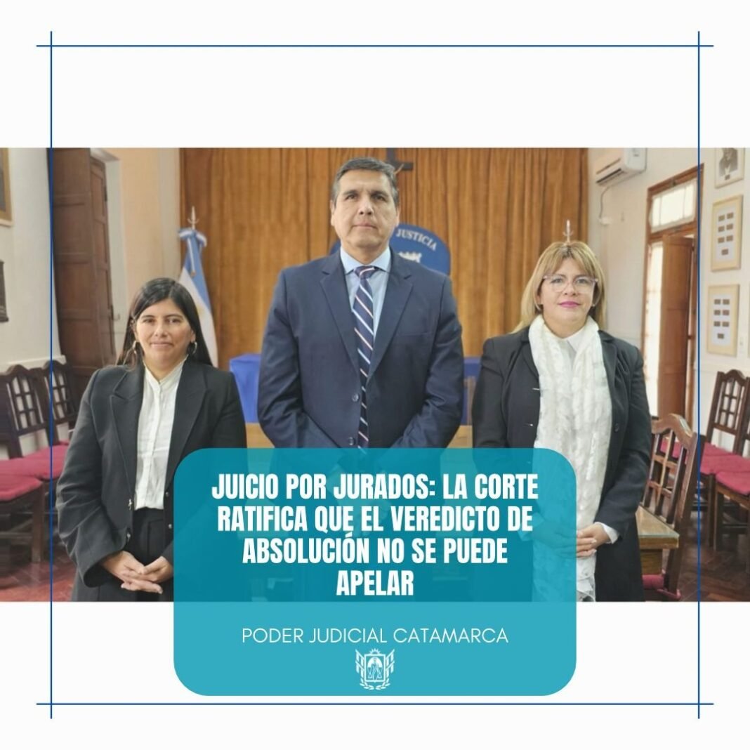 Juicio por jurado: la Corte ratifica que el veredicto de absolución no se puede apelar