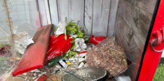 DESTROZARON GRUTAS EN LA CUESTA DE EL PORTEZUELO