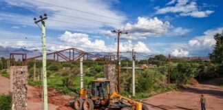 El municipio de Tinogasta con tareas de reparación de calles