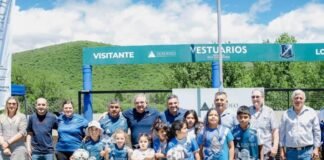 Inauguraron obras en la cancha de fútbol del Polideportivo Municipal de El Rodeo