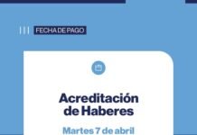Haberes de marzo de la Administración Pública