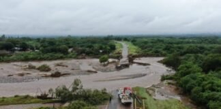 LOS ALTOS: EL INTENDENTE RAÚL BAROT RECORRE ZONAS AFECTADAS POR EL TEMPORAL
