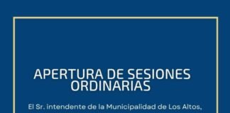 LOS ALTOS REALIZARÁ LA APERTURA DE SESIONES ORDINARIAS 2026