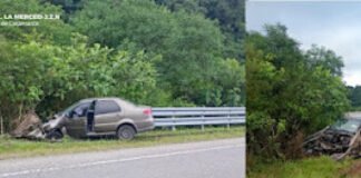 Un hombre resultó herido tras chocar contra un guardarraíl en la Ruta 38