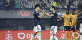 Argentina aplastó 5-0 a una débil Zambia en su último amistoso previo al Mundial