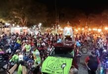 Arribo y bendición de los biciperegrinos