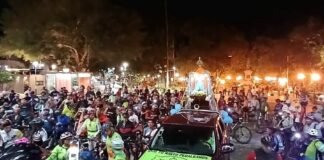 Arribo y bendición de los biciperegrinos