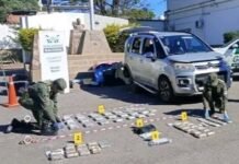 Detienen a un hombre con casi 40 kilos de cocaína
