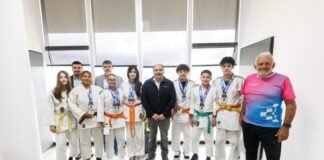 Gustavo recibió a los medallistas del Nacional de Judo