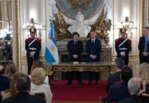Diego Santilli juró como jefe de Gabinete con 14 gobernadores presentes en el acto