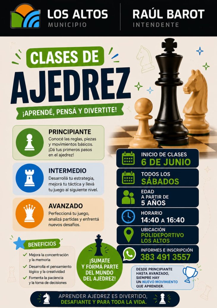 ♟️👏 LOS ALTOS APUESTA AL AJEDREZ Y AL FUTURO DE SUS JÓVENES