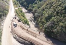 La Cébila: realizan tareas sobre RN 60 y piden circular con precaución