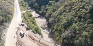 La Cébila: realizan tareas sobre RN 60 y piden circular con precaución