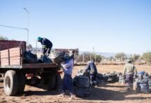 El Poncho desplegó un operativo de limpieza y reciclaje durante las 24 horas