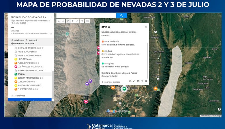 🌨️ ACTUALIZACIÓN DEL MAPA DE PROBABILIDAD DE NEVADAS | 2 Y 3 DE JULIO