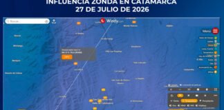 📍 INFLUENCIA DE ZONDA EN CATAMARCA