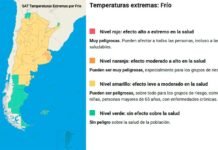 Hoy será el día más frío del año y hay alertas en casi todo el país