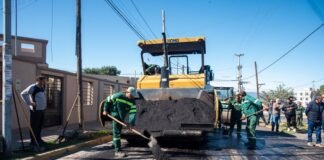 Saadi y Jalil supervisaron la obra de repavimentación en la avenida Gobernador Correa